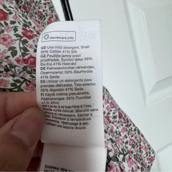 & Other Stories Paris Atelier Floral Print Silk Blend Blouse Size 8 - Picture 14 of 15